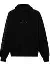 Jacquemus Hooded Typo Sweatshirt With Logoed Sleeve In Black
