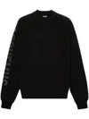 Jacquemus Top Le Sweatshirt Typo With Print In Black