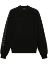 Jacquemus Top Le Sweatshirt Typo With Print In Black