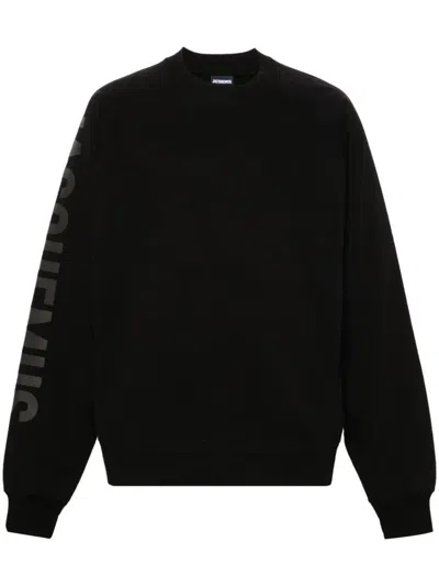 JACQUEMUS JACQUEMUS TOP LE SWEATSHIRT TYPO WITH PRINT