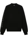 Jacquemus Top Le Sweatshirt Typo With Print In Black