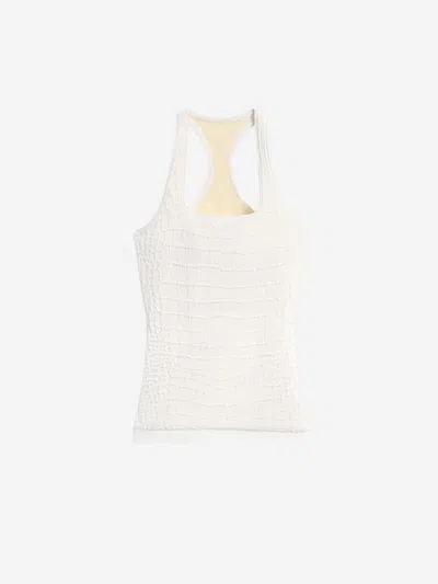 Jacquemus Top Scala Viscose In Beige
