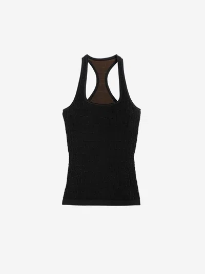 Jacquemus Top Scala Viscose In Black