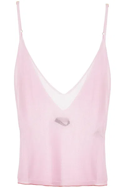 Jacquemus Top 'the Shoulder Knit In Pink
