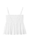 Jacquemus Top Le Haut Traversin White With V-neck And Ruffle Details In Cotton For Women In White