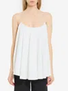 Jacquemus White Pleated Open Back Flowy Top In White