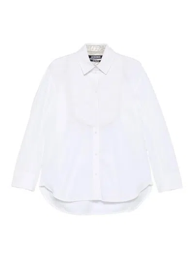 Jacquemus Top Woven Blouse In White