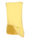 Jacquemus Draped Sleeveless Asymmetric Lightweight Top In Yellow