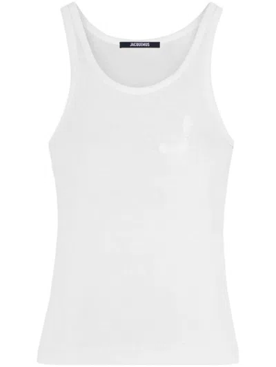 Jacquemus Le Debardeur Pesco Cotton Tank Top In White
