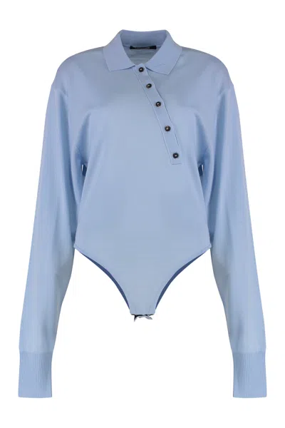 Jacquemus Tordu Bodysuit In Blue