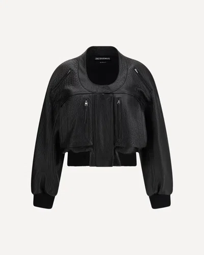 Jacquemus Tore Bomber In Black