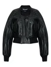 Jacquemus Women Black Grained Lambskin Leather The Tore Jacket In Multi