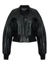 Jacquemus Women Black Grained Lambskin Leather The Tore Jacket In Multi