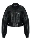 Jacquemus Women Black Grained Lambskin Leather The Tore Jacket In Multi