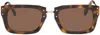 Jacquemus Mens Multi Brown Les Lunettes Soli Acetate Sunglasses In 80 Multi-brown