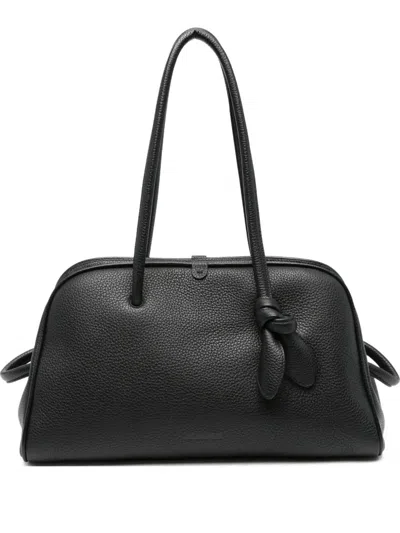 Jacquemus Tourist Leather Tote Bag In Black