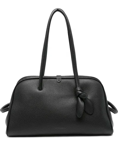 Jacquemus Tourist Leather Tote Bag In Black