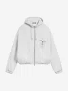 Jacquemus Le Hoodie Torneo Club Logo Patch Cotton Hoodie In Gray
