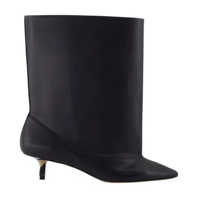 Jacquemus Tourni Ankle Boots In Black