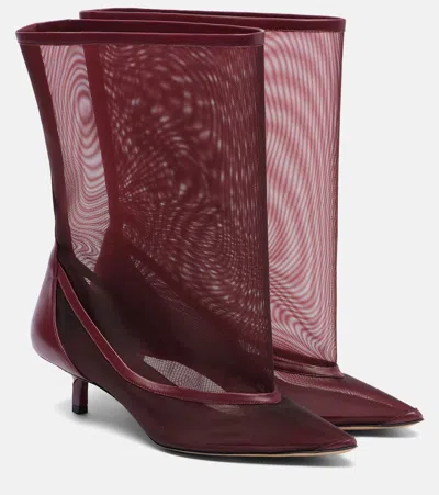 JACQUEMUS TOURNI MESH ANKLE BOOTS