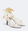 Jacquemus Tourni Metallic Leather Sandals In Multi