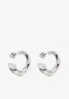 Jacquemus Tourni Mini Twisted Hoop Earrings In Silver