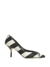 Jacquemus Les Escarpins Tourni 80 Striped Faux Raffia Pumps In Multi