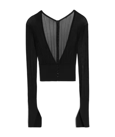 Jacquemus Transparent Cardigan In Black