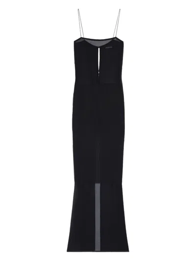 Jacquemus Transparent Dress Breeze Clothing In Black