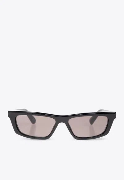 Jacquemus Trapezi Rectangular Sunglasses In Gray