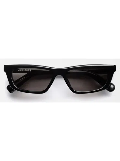 Jacquemus Trapezi Sunglasses In Black