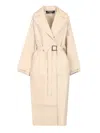 Jacquemus Trapezi Trench Coat Coats White In Neutral