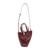 Jacquemus Trapezoidal Red Leather Handbag With Silver Detailing In Red