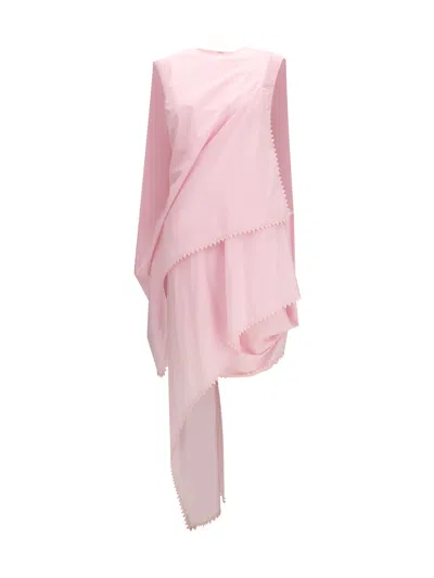 Jacquemus Traversin Layered Dress In Pink