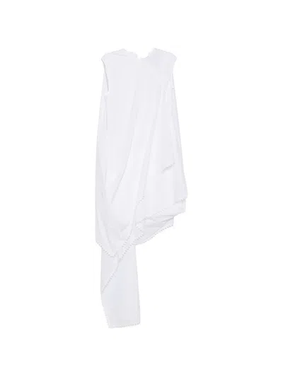 Jacquemus Traversin Layered Mini Dress In White