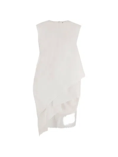 Jacquemus Traversin Layered Mini Dress In White