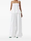 Jacquemus Top Le Haut Traversin White With V-neck And Ruffle Details In Cotton For Women In White