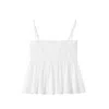 Jacquemus Top Le Haut Traversin White With V-neck And Ruffle Details In Cotton For Women In White