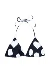 Jacquemus Triangle Bikini Top In Black