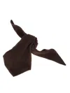 Jacquemus Triangle Cashmere Scarf In Rich Chocolate Brown In Multi