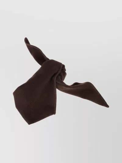 Jacquemus Triangle Cashmere Scarf Pointed Tip In Brown