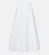 Jacquemus La Triangle Cotton-poplin Midi Skirt In White