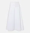 Jacquemus La Jupe Triangle Cotton-blend Midi Skirt In White