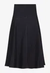 Jacquemus Triangle De-nimes Midi Skirt Women In Blue