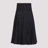 Jacquemus Triangle De-nimes Midi Skirt Women In Blue