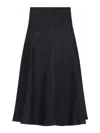 Jacquemus The Triangle De Nimes Flared Denim Skirt In Blue