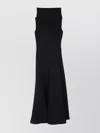 Jacquemus Triangle Dress With Flared Hem And High Neckline In Black