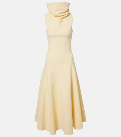 Jacquemus Triangle Midi Dress In Yellow