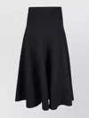 Jacquemus Triangle Midi Skirt Flared Hem In Black