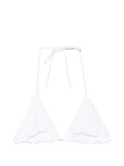 Jacquemus Triangle Mini Bikini With Laces In White
